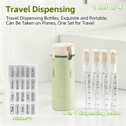 TravelFlow™ 4-in-1 Toiletry Dispenser