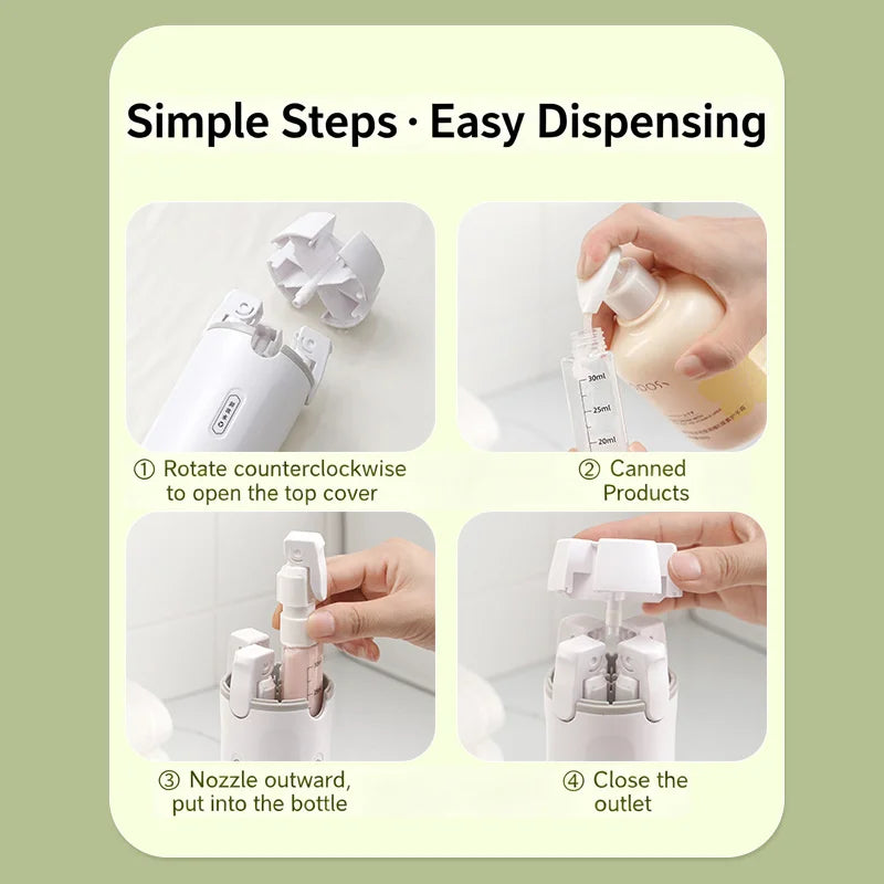TravelFlow™ 4-in-1 Toiletry Dispenser
